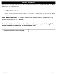 Form A-29 Application Regarding Union&#039;s Duty of Fair Representation - Ontario, Canada, Page 6
