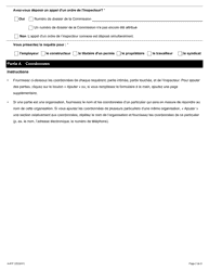 Forme A-67 Requete En Suspension De L&#039;application D&#039;un Ordre De L&#039;inspecteur - Ontario, Canada (French), Page 2