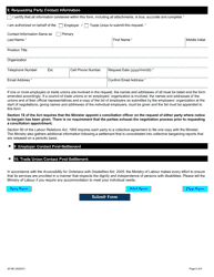 Form 2019E Request for Appointment of Conciliation Officer - Ontario, Canada, Page 6