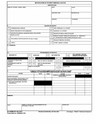 Document preview: AF Form 570 Notification of Patient's Medical Status