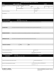 AF Form 715 Officer Performance Brief (O-1 Thru O-6)