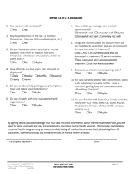 Form SUPCR1132 Mental Health Diversion Contact and Information Form - Santa Cruz County, California, Page 2