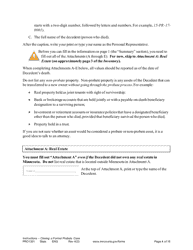 Form PRO1301 Instructions - Closing a Formal Probate Case - Minnesota, Page 4