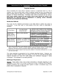 Tier 2 Unresolved Total Coliform Notice Template - Stanislaus County, California