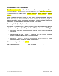 Tier 2 Unresolved Total Coliform Notice Template - Stanislaus County, California, Page 4