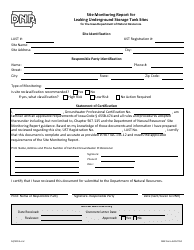 DNR Form 542-0762 Site Monitoring Report for Leaking Underground Storage Tank Sites - Iowa