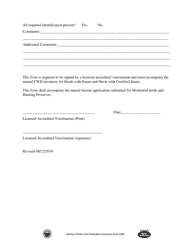 Captive Cervid Annual Inspection Form - Ohio, Page 2