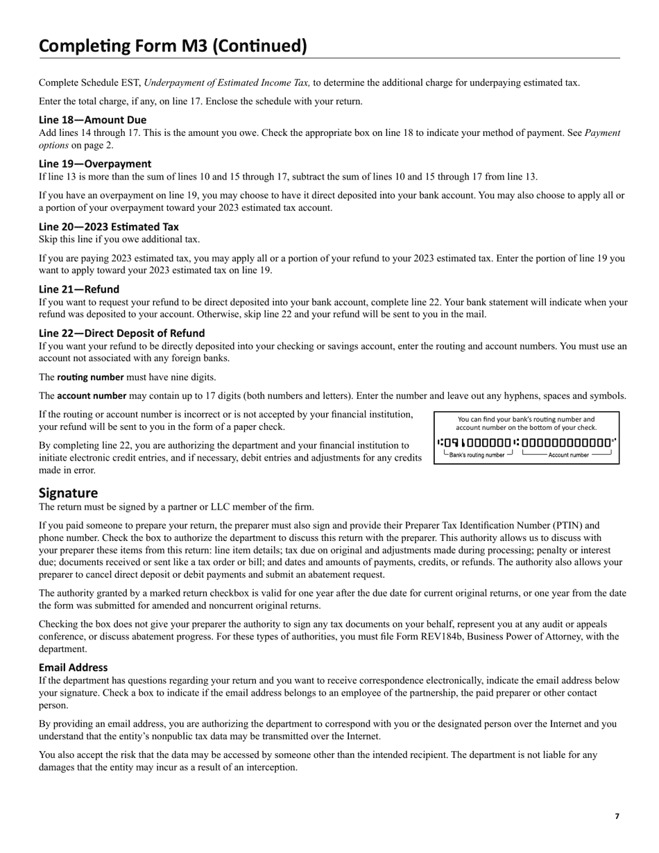 Instructions for Form M3 Partnership Return - Minnesota, Page 7
