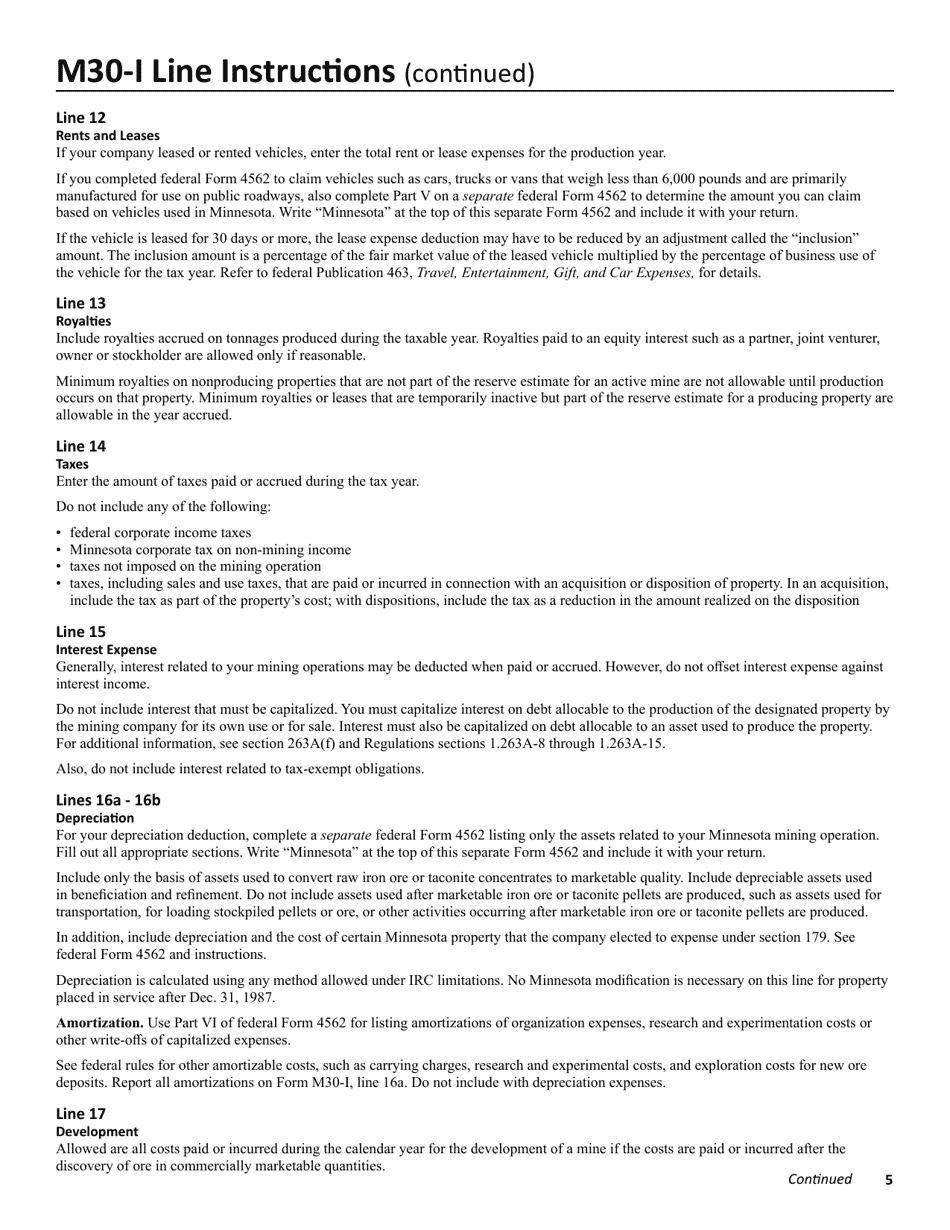 Instructions for Form M30, M30-I - Minnesota, Page 5