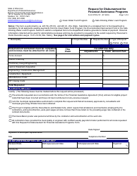 Document preview: Form 8700-215 Request for Disbursement for Financial Assistance Programs - Wisconsin