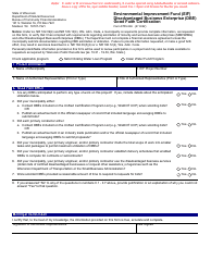 Document preview: Form 8700-294 Environmental Improvement Fund (Eif) Disadvantaged Business Enterprise (Dbe) Good Faith Certification - Wisconsin