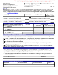 Form 8700-366 Request for Disbursement for Private Lead Service Line Financial Assistance Program - Wisconsin