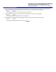 Form 8700-383 Priority Evaluation and Ranking Formula - Lead Service Line (Lsl) Replacement Program - Wisconsin, Page 3