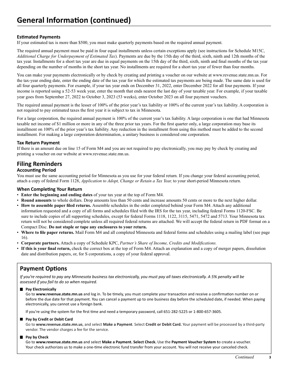 Instructions for Form M4, M4I, M4A, M4T - Minnesota, Page 3