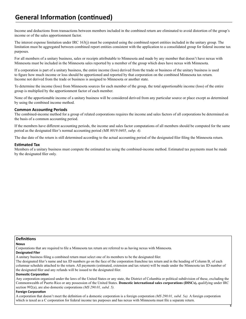 Instructions for Form M4, M4I, M4A, M4T - Minnesota, Page 5