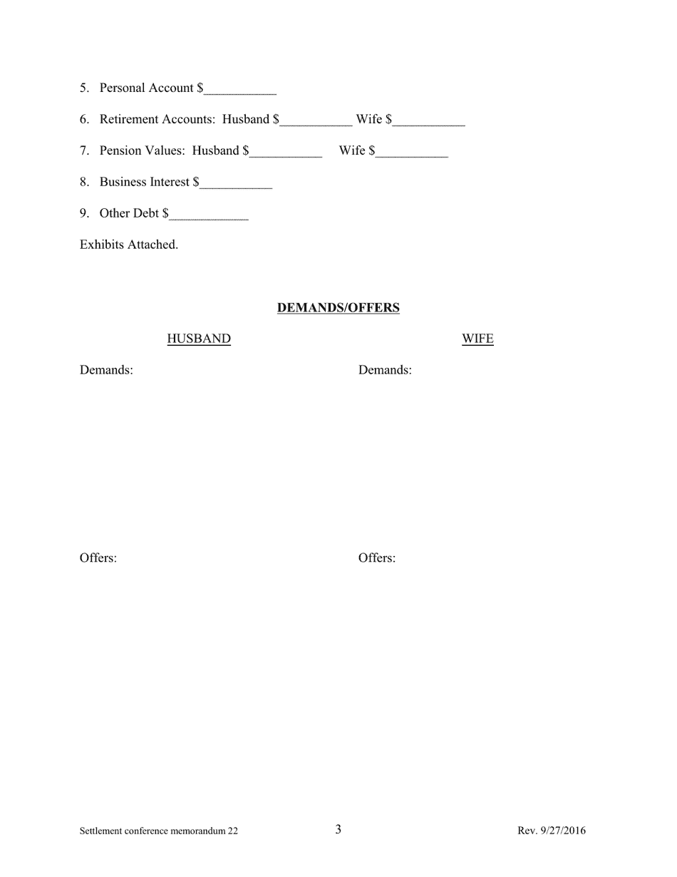 Settlement Conference Memorandum - Illinois, Page 3