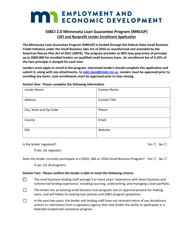 Document preview: Cdfi and Nonprofit Lender Enrollment Application - Ssbci 2.0 Minnesota Loan Guarantee Program (Mnlgp) - Minnesota