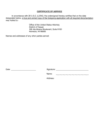 Local Form H1340 Application for Payment of Unclaimed Funds - Hawaii, Page 3