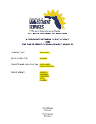 Document preview: Agreement Between Client Agency and the Department of Management Services - Florida