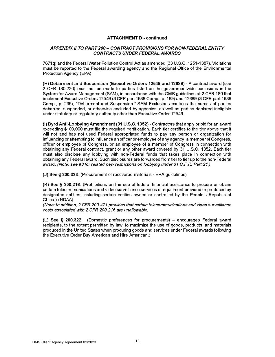 Agreement Between Client Agency and the Department of Management Services - Florida, Page 14