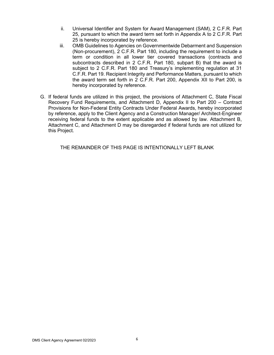 Agreement Between Client Agency and the Department of Management Services - Florida, Page 7