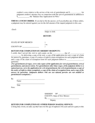 Form 4-806 Writ of Garnishment - New Mexico, Page 3