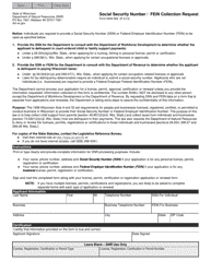 Document preview: Form 9400-568 Social Security Number/Fein Collection Request - Wisconsin