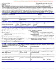 Document preview: Form 3400-053 Land Application Site Request - Wisconsin