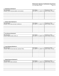 Form 3400-066B Waterworks Operator Certification Experience - Wisconsin, Page 2