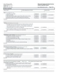 Form 3400-019 Wisconsin Septage Servicing Licensee Vehicle Inspection Report - Wisconsin, Page 2