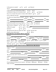 Form OFP105 Law Enforcement Information Form - Minnesota, Page 2