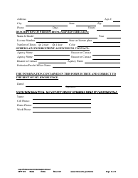Form OFP105 Law Enforcement Information Form - Minnesota, Page 3