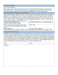 Hurricane Michael Recovery Step 1 Grant Application - Alabama, Page 2