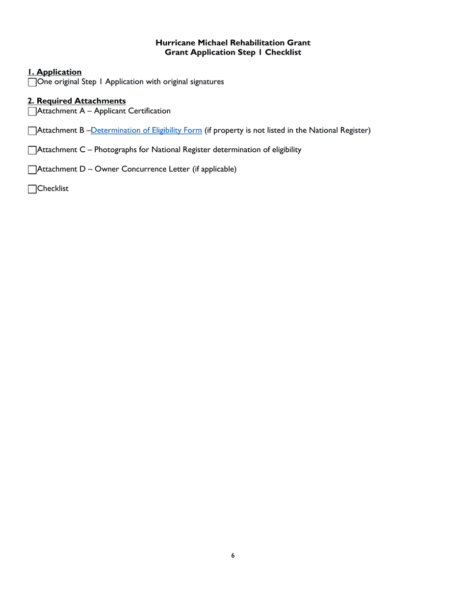 Hurricane Michael Recovery Step 1 Grant Application - Alabama, Page 6