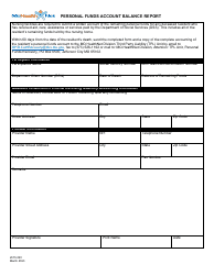 Document preview: Form 2575-030 Mo Healthnet Personal Funds Account Balance Report - Missouri