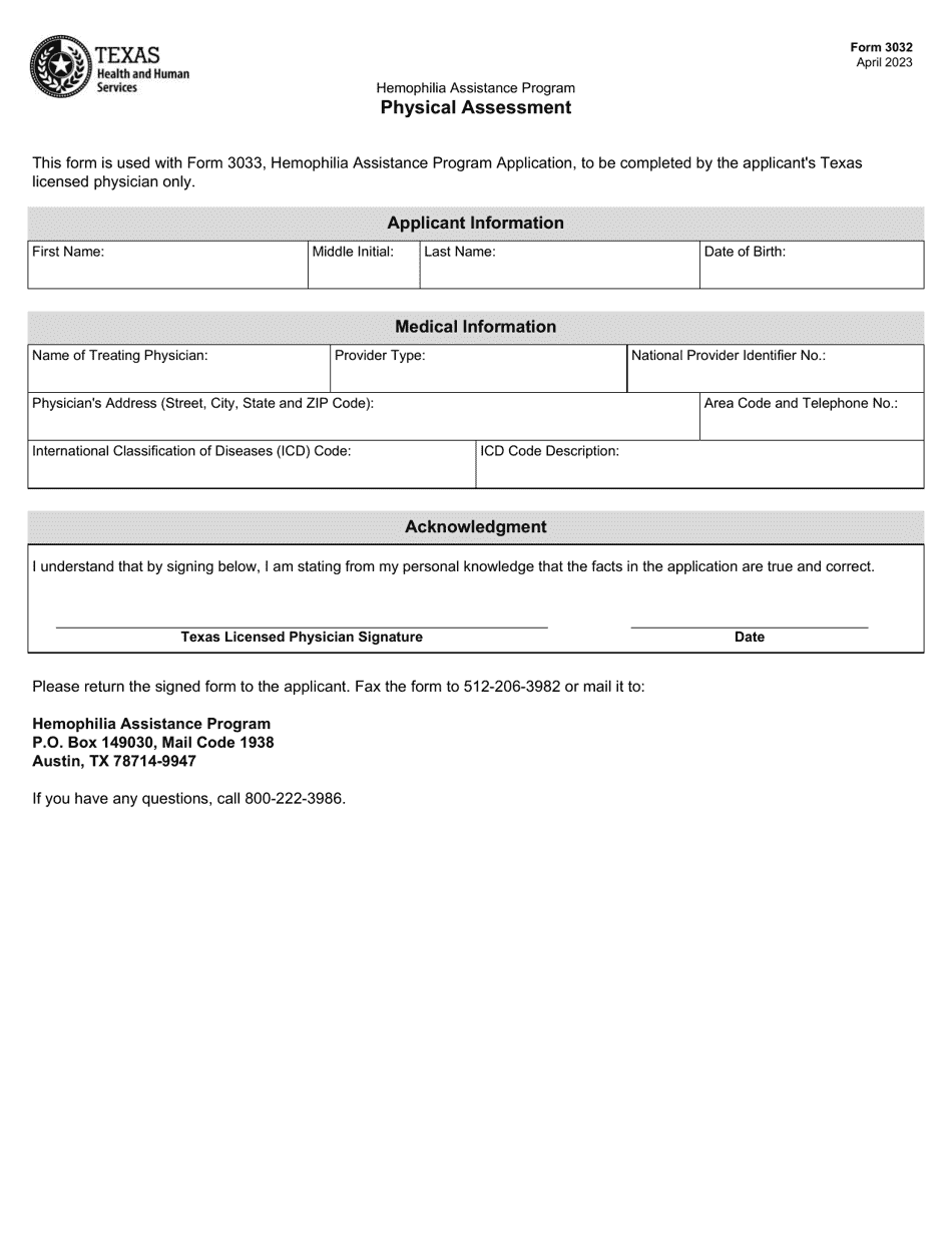 Form 3032 Fill Out Sign Online And Download Fillable PDF Texas form-3032-fill-out-sign-online-and-download-fillable-pdf-texas