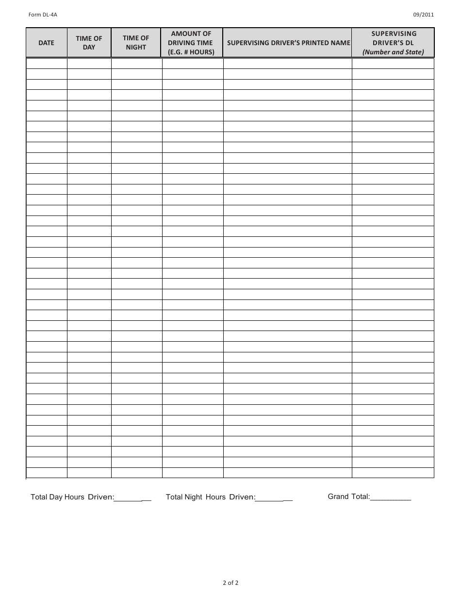 Form DL-4A - Fill Out, Sign Online and Download Fillable PDF, North ...