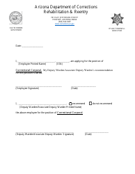 Document preview: Letter of Recommendation - Correctional Corporal - Arizona
