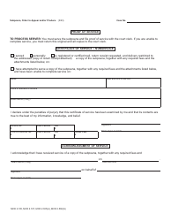 Form MC11 Subpoena - Order to Appear and/or Produce - Michigan, Page 3
