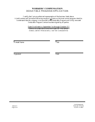 Deductible Program Application - Wyoming, Page 2