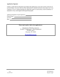 Application for Training - Workplace Safety Contracts - Safety Improvement Fund - Wyoming, Page 4