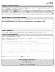 Form 3233 Request for Criminal History Evaluation - Licensed Chemical Dependency Counselor Program - Texas, Page 2