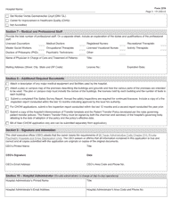 Form 3216 Psychiatric Hospital License Application - Texas, Page 3