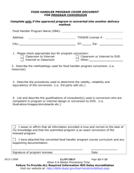 Form EF23-12998 Initial/Renewal License Application - Food Handler Program - Texas, Page 13