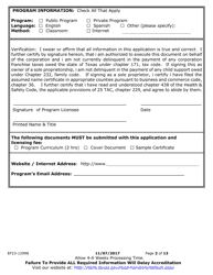 Form EF23-12998 Initial/Renewal License Application - Food Handler Program - Texas, Page 2