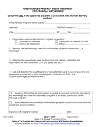 Form EF23-12989 Minor Amendment License Application - Food Handler Program - Texas, Page 13
