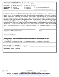Form EF23-12989 Minor Amendment License Application - Food Handler Program - Texas, Page 2