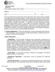 Form EF23-12989 Minor Amendment License Application - Food Handler Program - Texas, Page 6