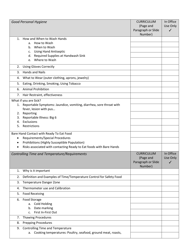 Food Handler Program Cover Document - Texas, Page 2
