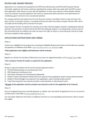 Minnesota State Trade and Export Promotion Program Application Request for Proposals - Minnesota, Page 5